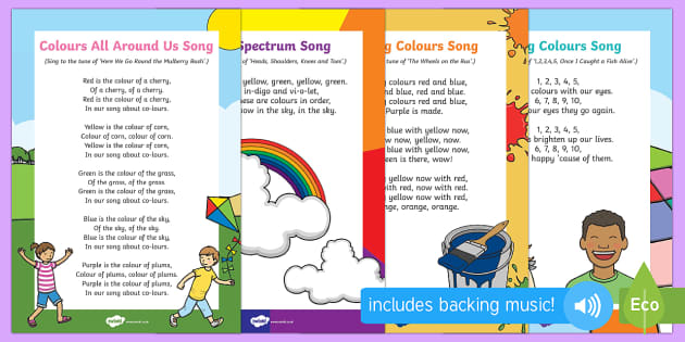 Songs and Nursery Rhymes Colours Resource Pack - Twinkl