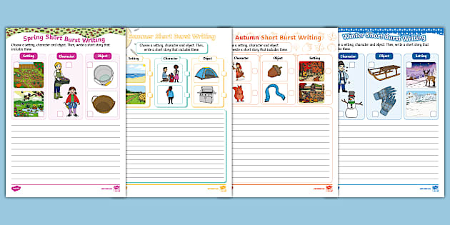 * NEW * KS1 Seasons Short Burst Writing Pack - Twinkl
