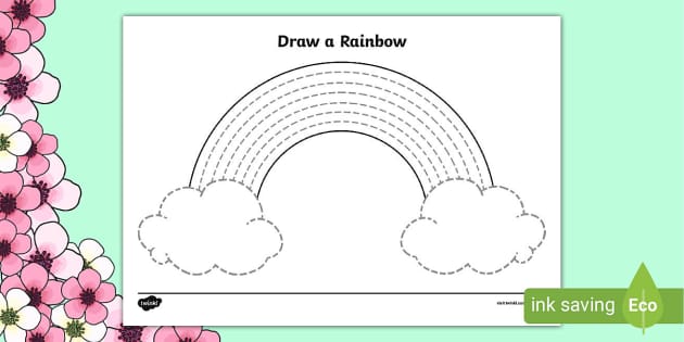 EYFS Draw a Rainbow Pencil Control Activity (teacher made)