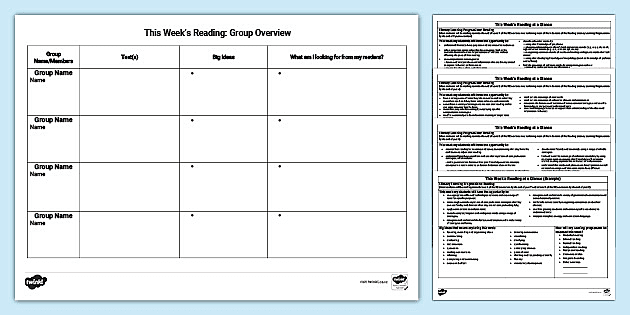 Level　Templates　Weekly/Group　Editable　Planning　Reading　1-4