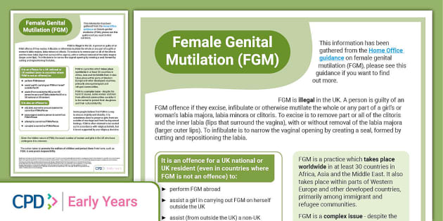 Female genital mutilation - (FGM) - (fgm) - Twinkl