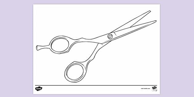 FREE! - Hairdressing Scissors Colouring Sheet