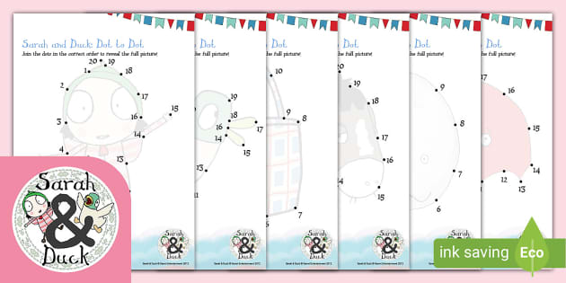 free-sarah-and-duck-dot-to-dot-teacher-made-twinkl