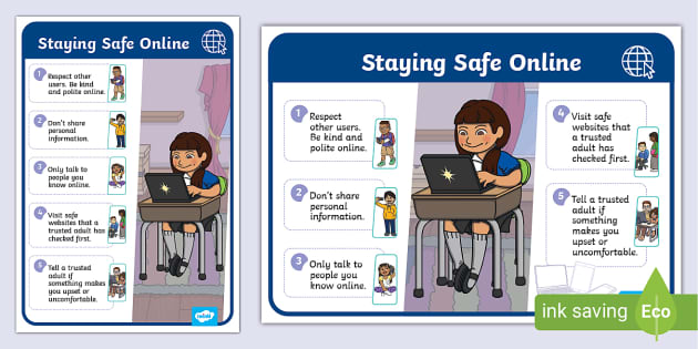 Stay Safe Online Display Poster Teaching Resources 6926