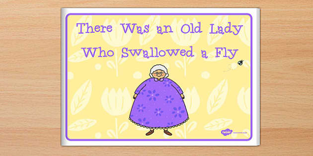There Was An Old Lady Who Swallowed A Fly Ebook Twinkl