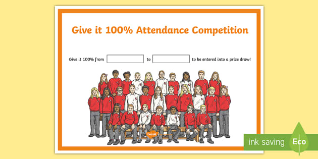 Attendance Competition Display Poster (teacher made)