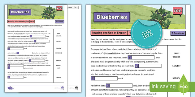 ESL B2 FCE Reading And Use Of English Practice - Twinkl