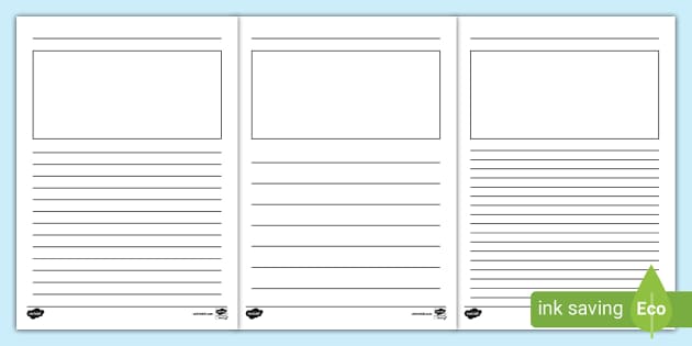 Blank Writing Paper Printable Frames, Resource