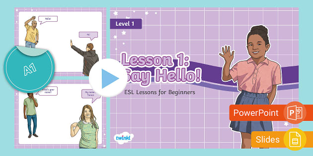 First ESL Lesson For Young Learners - ESL Beginners Lesson 1