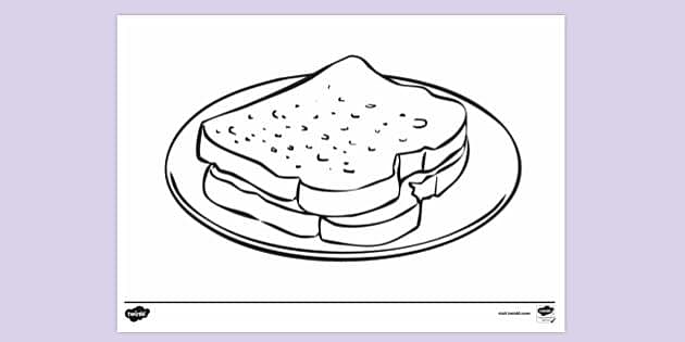FREE! - Toast Colouring Sheet Colouring | Colouring Sheets