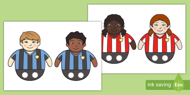 Footballer Finger Puppets Templates To Print | Twinkl