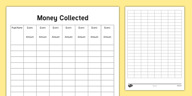 ROI Teacher Money Collected Checklist Irish (teacher made)