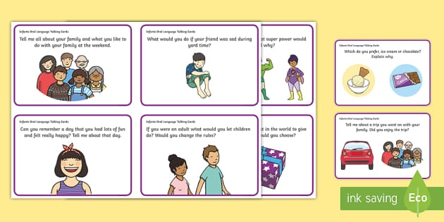 Infants Oral Language Talk Cards (teacher made) - Twinkl