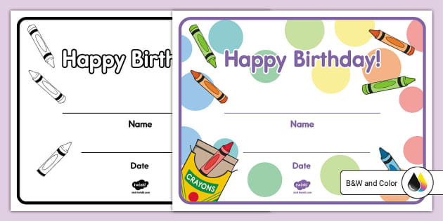 FREE* Happy Birthday Certificates (teacher made) - Twinkl