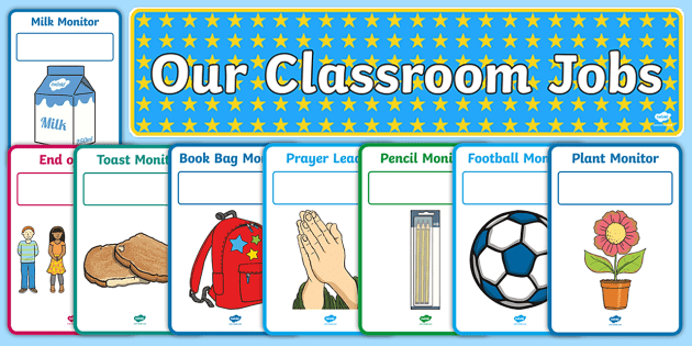 Our Classroom Jobs Display Pack Primary Teaching Resources