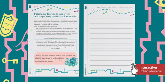 Imaginative Exercise Deep: Dive into Hidden Worlds - Twinkl