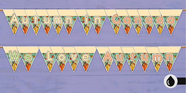 Autumn Leaf Bunting (teacher made) - Twinkl