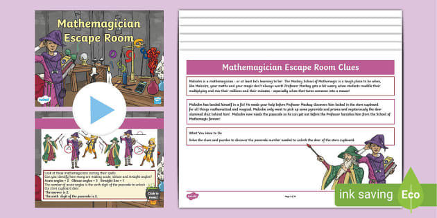 Maths Chance and Puzzle Escape Room (Teacher-Made) - Twinkl