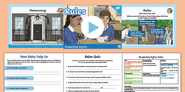 Citizenship LKS2 Respecting Rights Lesson 3: Rules Lesson Pack