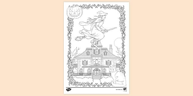 FREE! - Vintage Halloween Colouring Page | Colouring Sheets