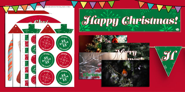 estómago vertical Manuscrito Classroom Christmas Decor | Christmas Decorations Pack