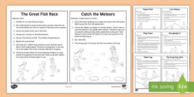 6 FREE Kindergarten – Grade 2 PE Sport lesson Tip & Tag Games
