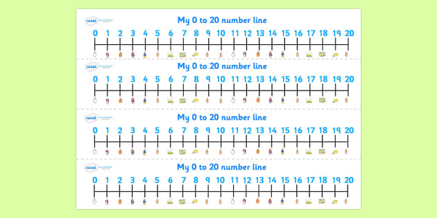 FREE! - Number Lines 0-20 to Support Teaching on Mr Wolf's Pancakes