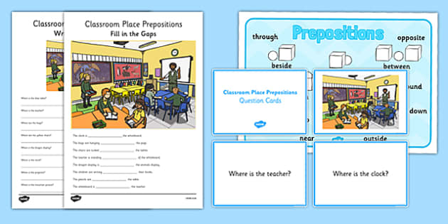 prepositions of place worksheets