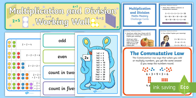 KS1 Multiplication and Division Maths Working Wall Display Pack