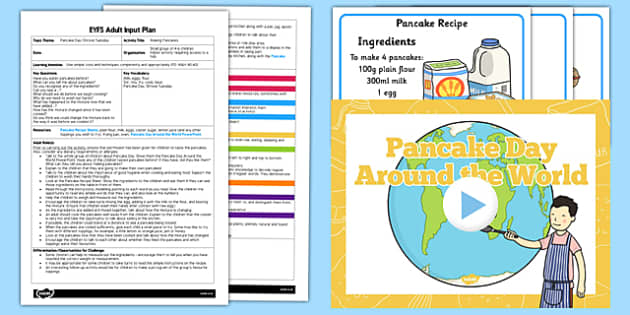 Making Pancakes EYFS Adult Input Plan and Resource Pack