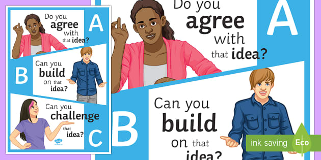 ABC Agree Build On And Challenge Ideas Display Poster Display