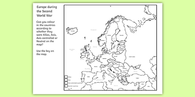 T T 5605 World War Two Colouring Map Ver 4 