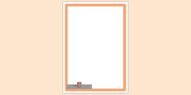 FREE! - Simple Blank Chimney Roof Page Border | Page Borders