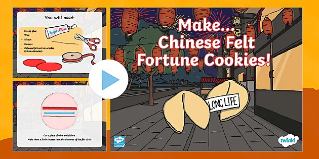 Fortune Cookies Craft Paper - Paper Craft Activity - Twinkl