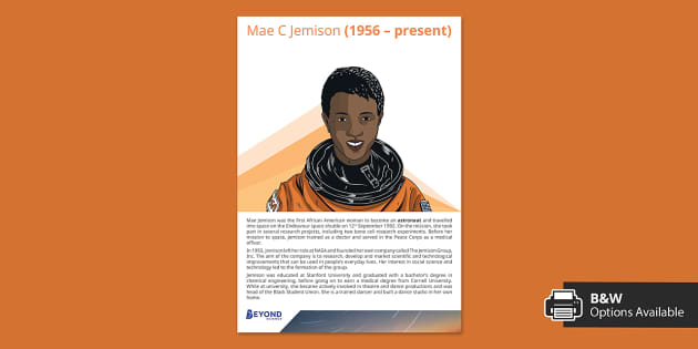 Mae C Jemison Display Poster (teacher made) - Twinkl