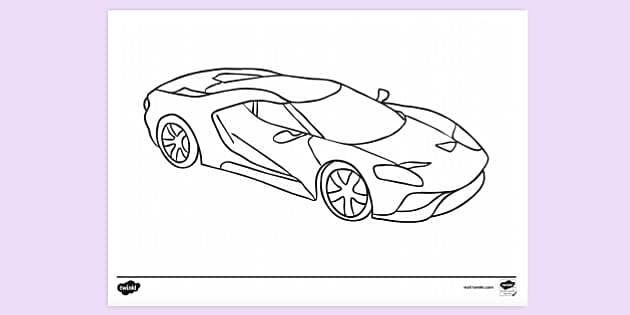 Free Printable Sports Car Colouring Pages
