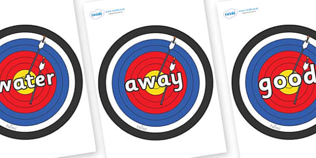 Next 200 Common Words on Archery Targets - Next 200 Common Words on