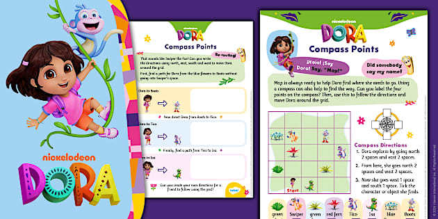 Explore with Dora: Compass Points Activity