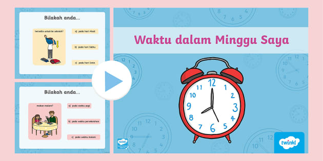 Kuiz Rutin Harian Saya-Waktu dalam Minggu Saya PowerPoint