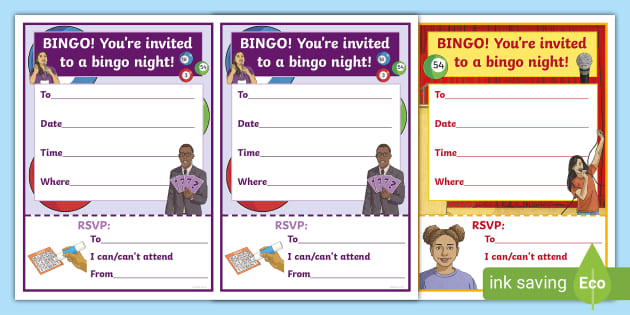 FREE! - Bingo Invitation, Twinkl Party Printables