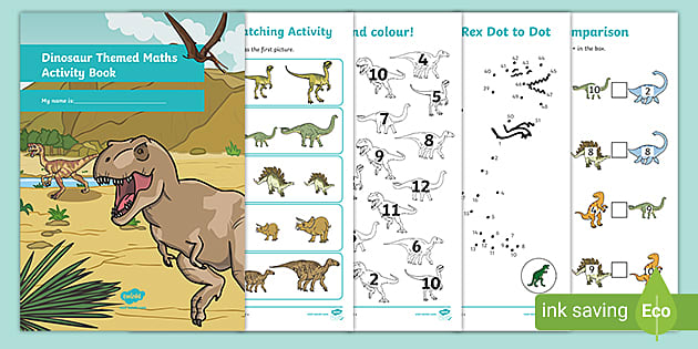 Dinosaur Themed KS1 Maths Activity Book (teacher made)