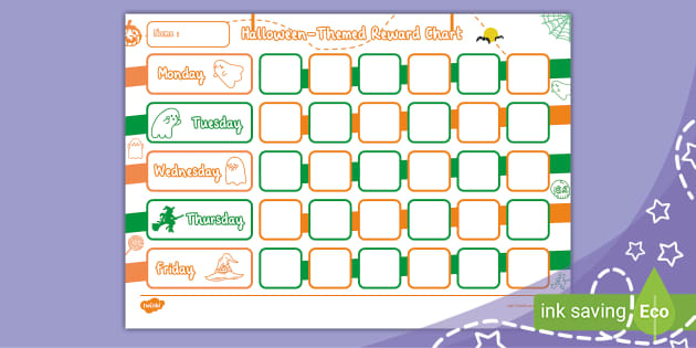 Halloween-Themed Reward Chart (teacher made) - Twinkl