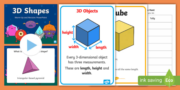 Properties of 3D Shapes Resource Pack F-2 (teacher made)