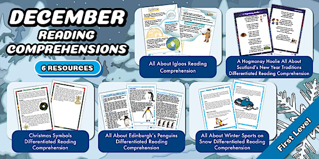 December CfE First Level Reading Comprehensions Pack