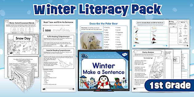 What Is Reading Development First Grade Winter Literacy Pack