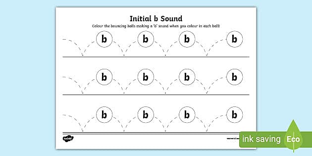 Initial B Sound Colouring Sheet - Twinkl