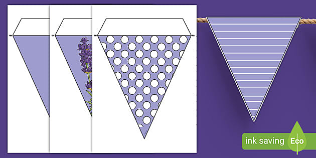 Lavender Bunting | Colour Themed Display Resources - Twinkl