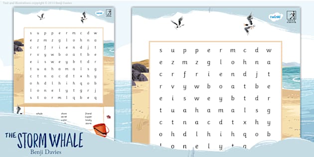 FREE! - The Storm Whale: Word Search (Teacher-Made) - Twinkl