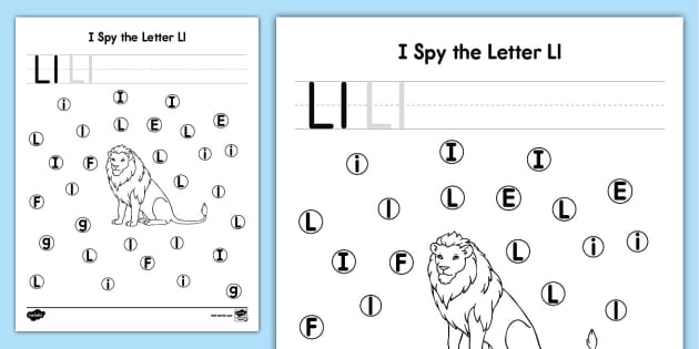 I Spy the Letter Ll Activity - Twinkl