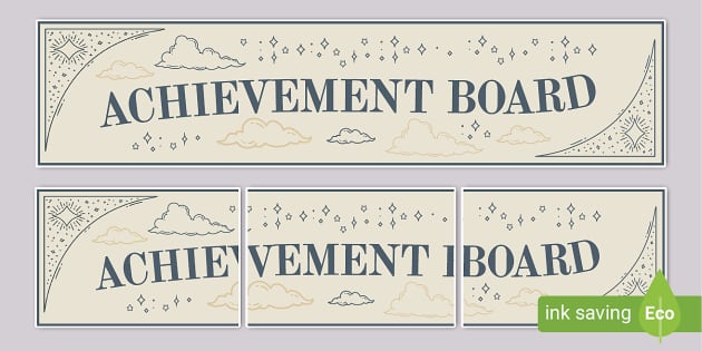 Achievement Board Display Banner (Hecho por educadores)